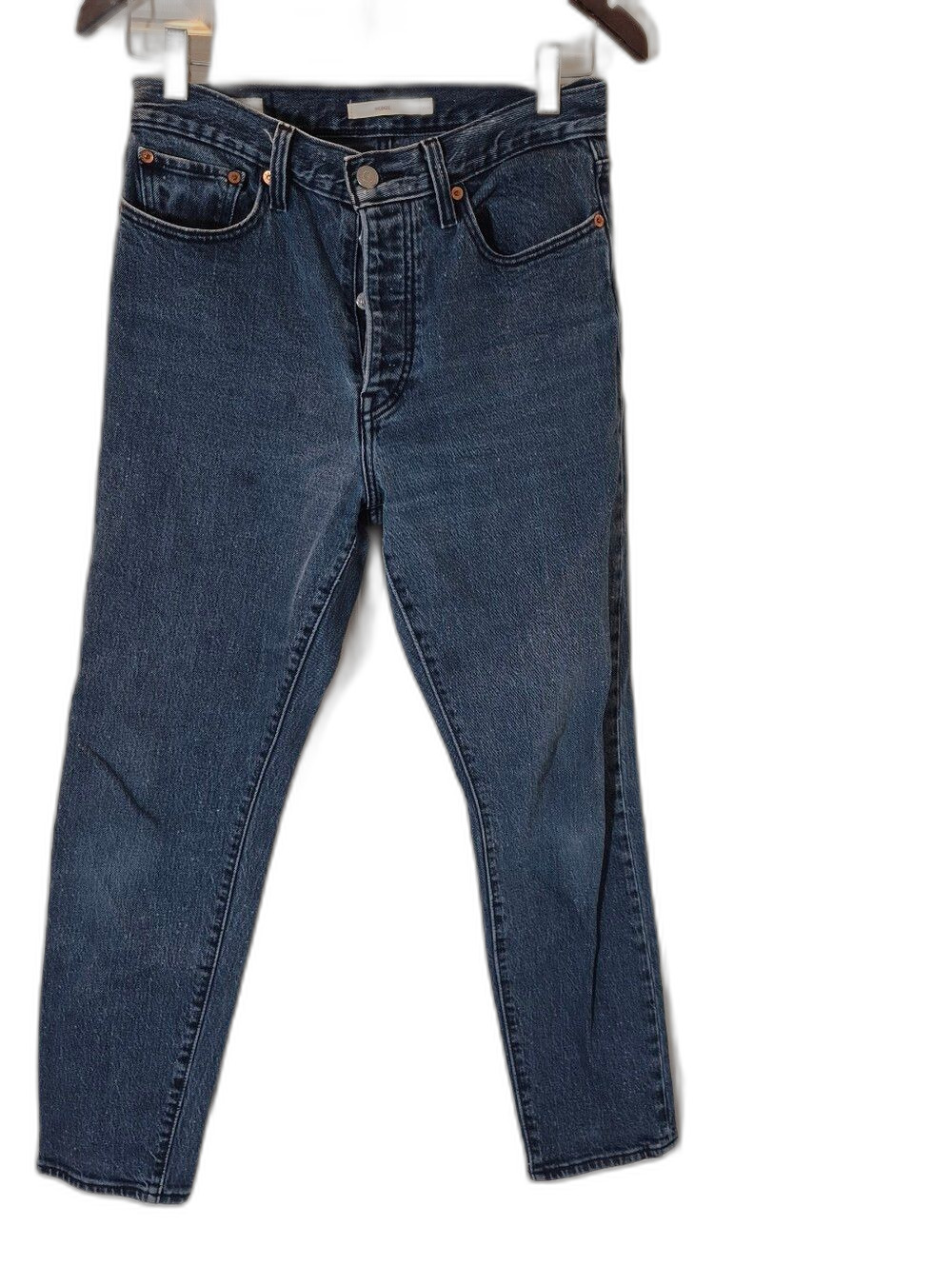 Levi's Light Blue Button Front Wedgie Relaxed Women’s Jeans with Red Tab - 28